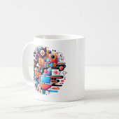 Tech Fusion Design für modernes ästhetisches T-Shi Kaffeetasse (Vorderseite Links)