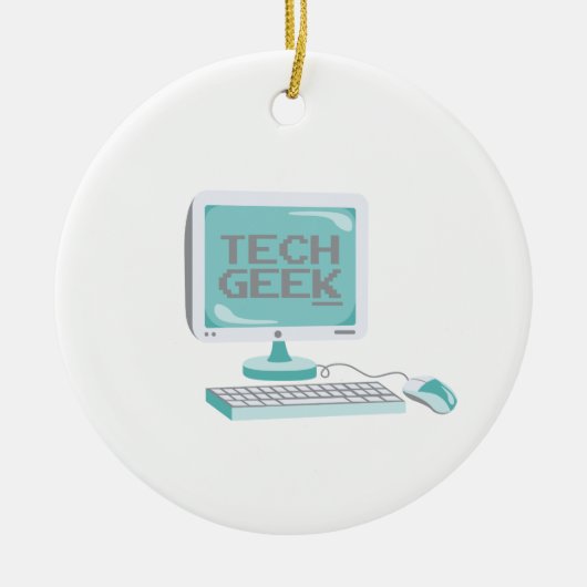 Tech Geek Keramik Ornament (Vorne)
