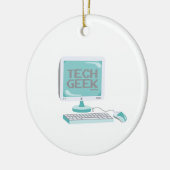 Tech Geek Keramik Ornament (Links)