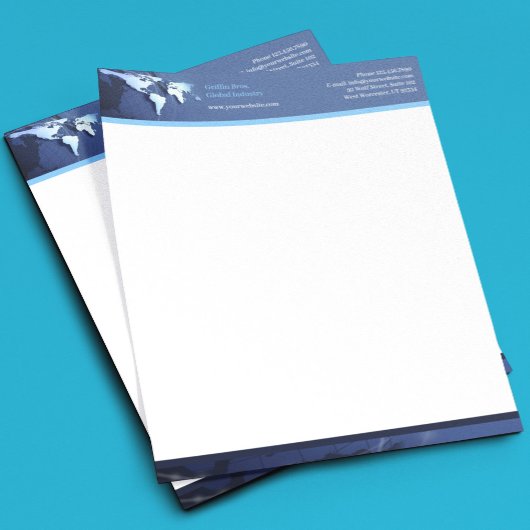 Tech Globe Letterhead Briefkopf