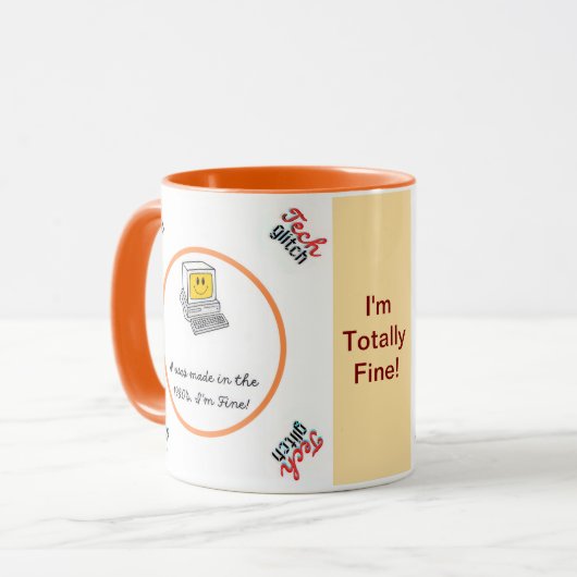 Tech Gltch Tasse (Vorderseite Links)