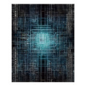 Tech Grid: Sleek Digital Art Poster (Vorderseite)
