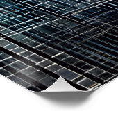 Tech Grid: Sleek Digital Art Poster (Ecke)
