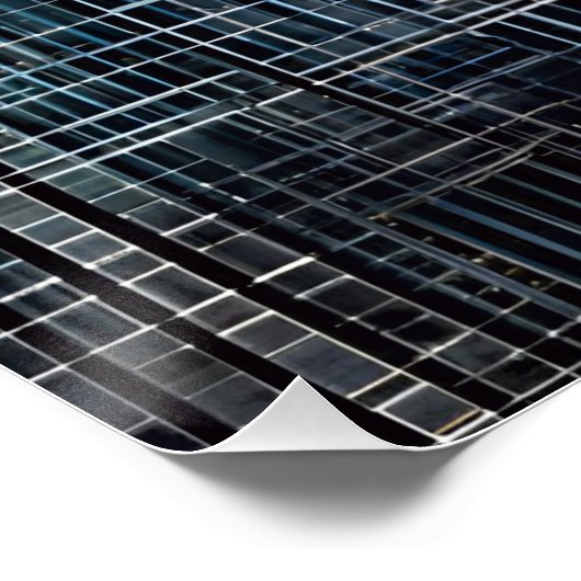 Tech Grid: Sleek Digital Art Poster (Ecke)