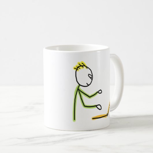 Tech Guy Stickman Kaffeetasse (VorderseiteRechts)