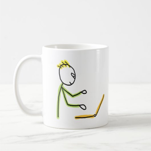 Tech Guy Stickman Kaffeetasse (Links)