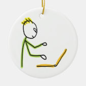 Tech Guy Stickman Keramik Ornament (Vorne)