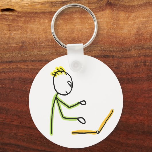 Tech Guy Stickman Schlüsselanhänger (Rückseite)