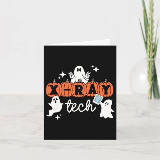 Tech Halloween Techniker Squad Xray Tech Pumpkin Karte (Vorderseite)