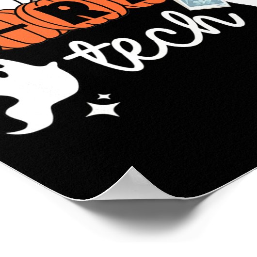 Tech Halloween Techniker Squad Xray Tech Pumpkin Poster (Ecke)