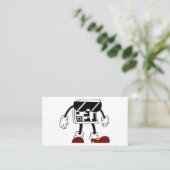 Tech Head: QR Code Cards Visitenkarte (Stehend Vorderseite)