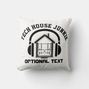Tech House Music Junkie Custom (Licht) Kissen