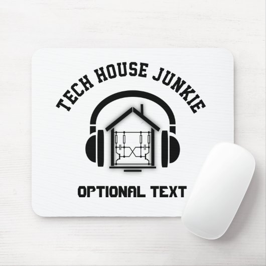 Tech House Music Junkie Custom (Licht) Mousepad (Mit Mouse)