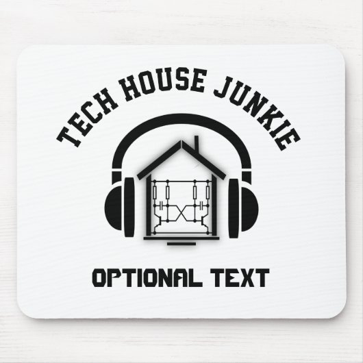 Tech House Music Junkie Custom (Licht) Mousepad (Vorne)