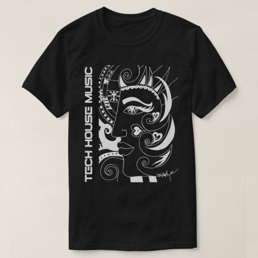 Tech House Music Premium T-Shirt (Design vorne)