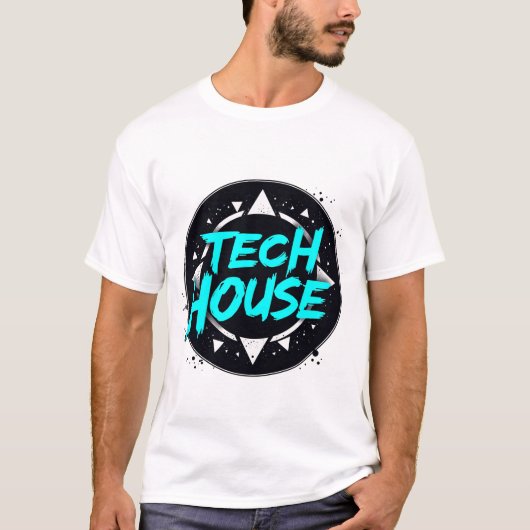 Tech House Vibes - Electronic Music Groove T-Shirt (Vorderseite)