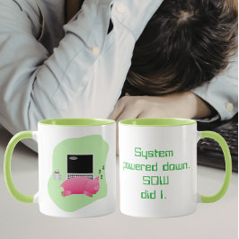 Tech Humor Schwein Design - System heruntergefahre Tasse