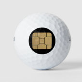 Tech Imitate Gold SIM Karte Mega Format Funny Golfball (Vorderseite)
