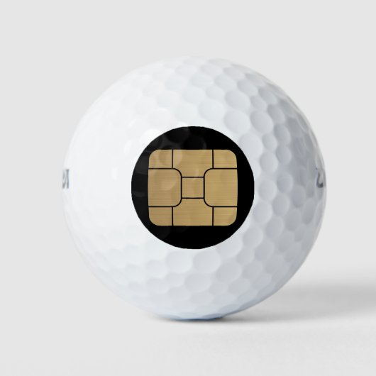 Tech Imitate Gold SIM Karte Mega Format Funny Golfball (Vorderseite)