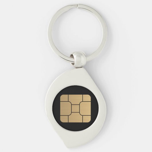 Tech Imitate Gold SIM Karte Mega Format Funny Schlüsselanhänger (Vorderseite)