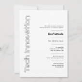 Tech Innovation Business Corporate Events Moderne Einladung (Vorderseite)