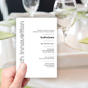 Tech Innovation Business Corporate Events Moderne Einladung