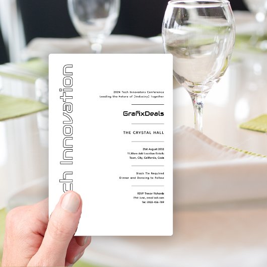 Tech Innovation Business Corporate Events Moderne Einladung