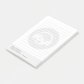 Tech + Leitstelle Call Center | Minimaler Stil Post-it Klebezettel (angewinkelt)