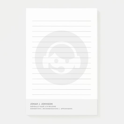 Tech + Leitstelle Call Center | Minimaler Stil Post-it Klebezettel (Vorderseite)