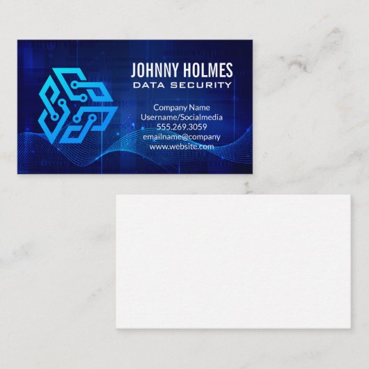 Tech Logo | Data Modern Visitenkarte (Vorne/Hinten)