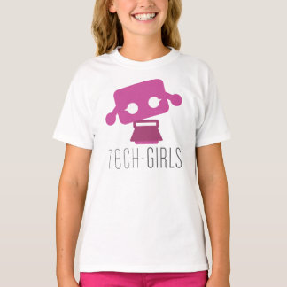 Tech-Mädchen-T - Shirt mit lila Punkt (Mädchen)