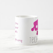 Tech-Mädchen-Tasse mit lila Punkt Kaffeetasse (Mittel)