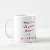 Tech-Mädchen-Tasse mit lila Punkt Kaffeetasse (Links)