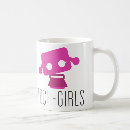 Tech-Mädchen-Tasse mit lila Punkt Kaffeetasse (Rechts)