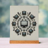 Tech Mandala: A Fusion of Eras Acrylschild (Neutral)