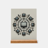 Tech Mandala: A Fusion of Eras Acrylschild (Vorderseite)