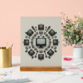 Tech Mandala: A Fusion of Eras Acrylschild (Hochzeit)