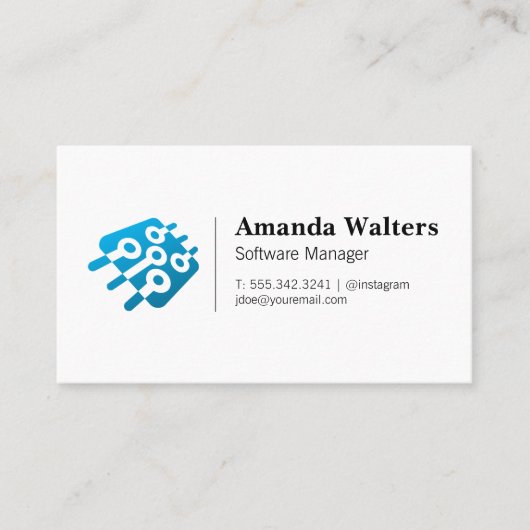 Tech Microchip | Software-Hardware | Ingenieur Visitenkarte (Vorderseite)