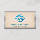 Tech | Mikrochip | Grenze Visitenkarte (Vorderseite)