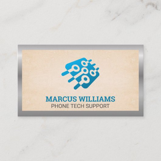 Tech | Mikrochip | Grenze Visitenkarte (Vorderseite)