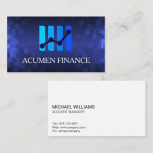 Tech Modern Finance Logo Visitenkarte