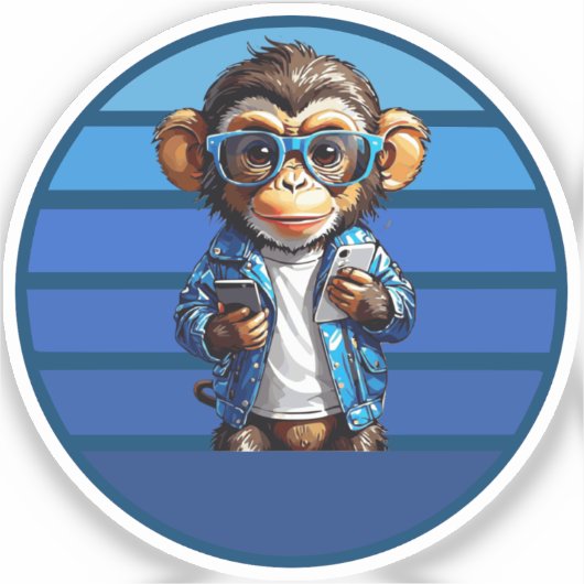 tech monkey aufkleber (Vorderseite)