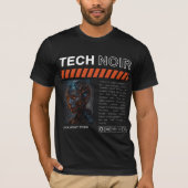 Tech Noir Cyberpunk Androide T-Shirt (Vorderseite)
