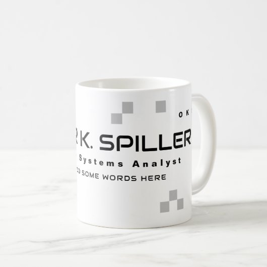 Tech Profession Modern Kaffeetasse (VorderseiteRechts)