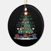 Tech Programming Retro Gaming Weihnachtsbaum Geek Keramik Ornament (Links)
