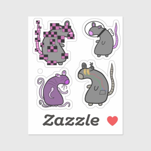Tech Rat Stickers Aufkleber (Blatt)