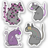 Tech Rat Stickers Aufkleber (Vorderseite)