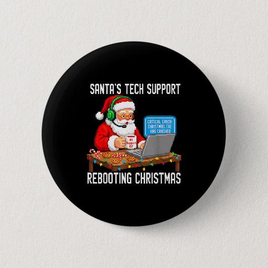 Tech Rebooting Support Santa's Laugh Button (Vorderseite)