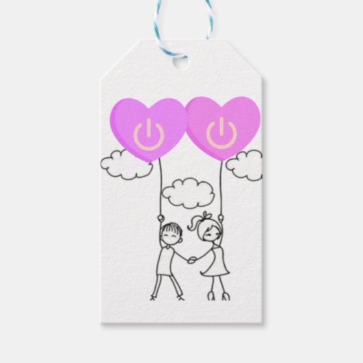 Tech Romantik Kunst Geschenkanhänger (Vorderseite)