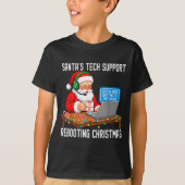 Tech Santa's Support Rebooting Magic T-Shirt (Vorderseite)